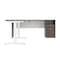 Bestar BESTAR Upstand 72W L-Shaped Electric Standing Desk in bark grey & white 175852-000047 - alternate 6